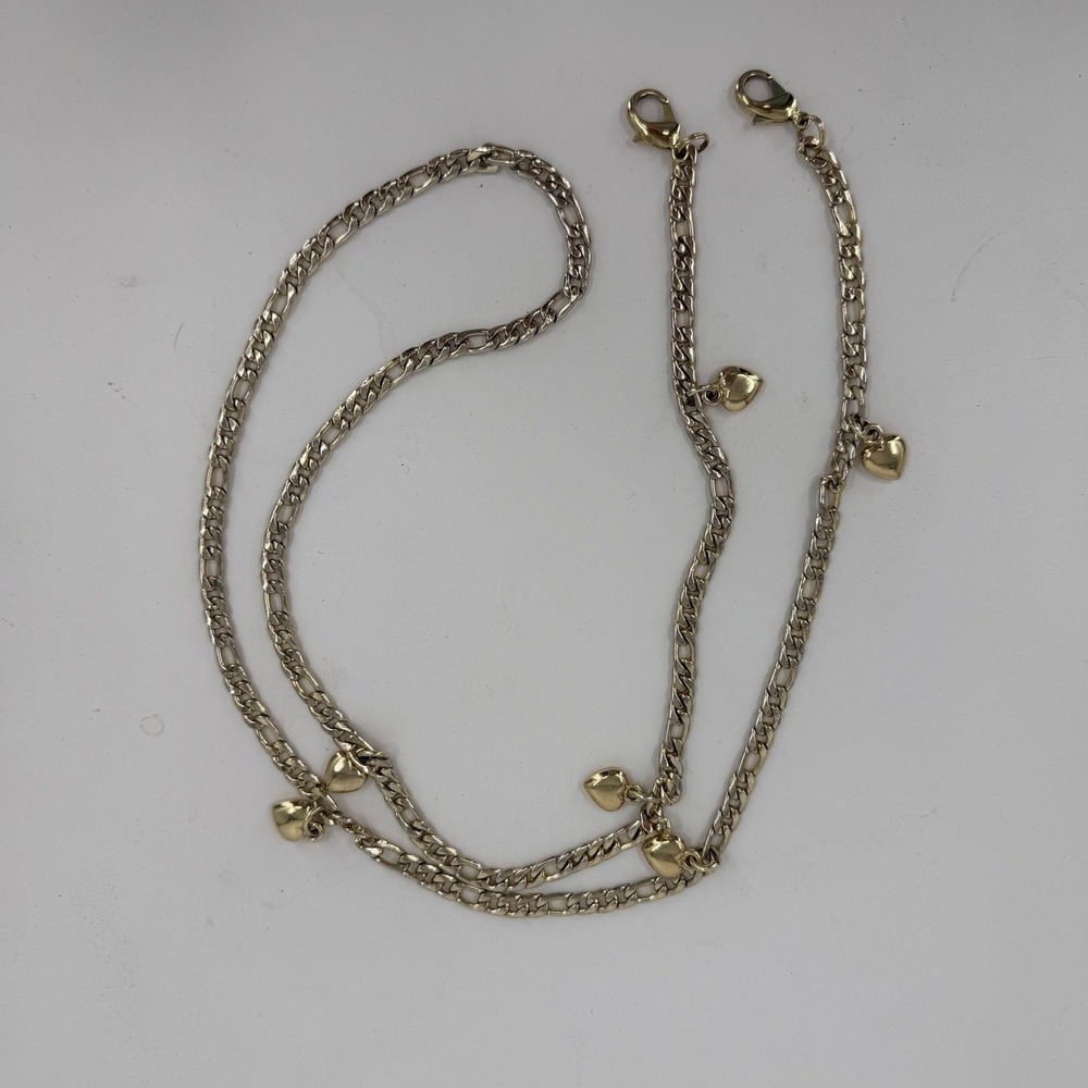 Bandolier Phone Case Gold Heart Charm Long Chain Strap Minimalist Chic Handsfree - Picture 5 of 7